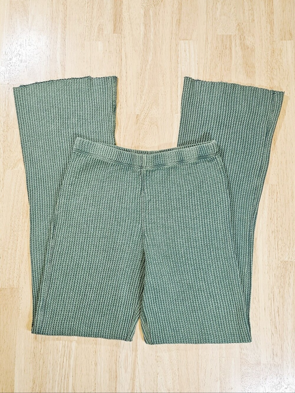 Free People Green Knit Flare Pants